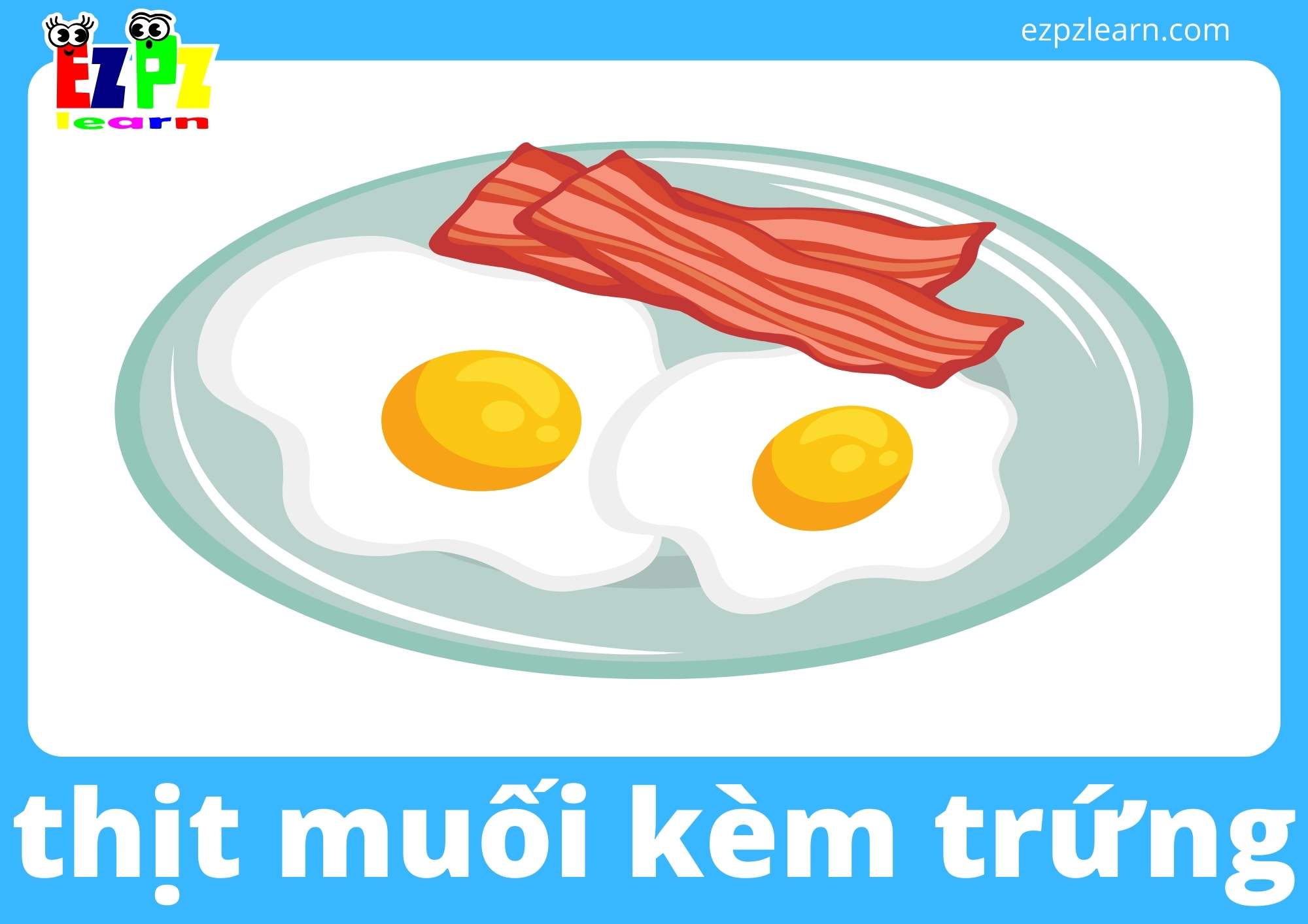 thịt muối kèm trứng